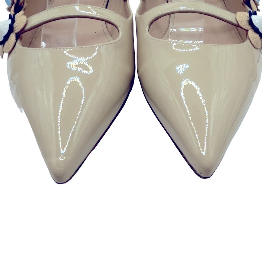 FENDI Flowerpower Patent Leather Ballet Flats Size 39EU 9US - Picture 6 of 16